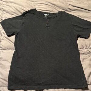 Carbon Charcoal Men's Short Sleeve Henley